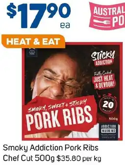 Foodland Smoky Addiction Pork Ribs Chef Cut offer