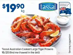 Foodland Tassal Australian Cooked Large Tiger Prawns offer