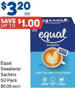 Foodland Equal Sweetener Sachets offer