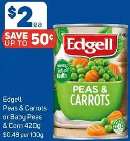 Foodland Edgell Peas & Carrots or Baby Peas & Corn offer