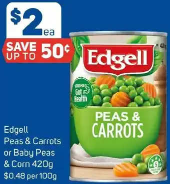 Foodland Edgell Peas & Carrots or Baby Peas & Corn offer