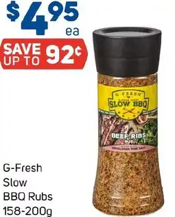 Foodland G-Fresh Slow BBQ Rubs offer