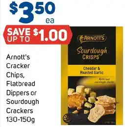 Foodland Arnott's Cracker Chips Flatbread Dippers or Sourdough Crackers offer