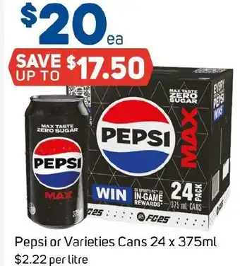 Foodland Pepsi or Varieties Cans offer