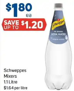 Foodland Schweppes Mixers offer