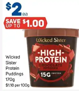 Foodland Wicked Sister Protein Puddings offer