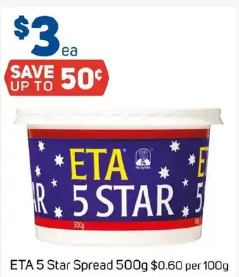 Foodland ETA 5 Star Spread offer