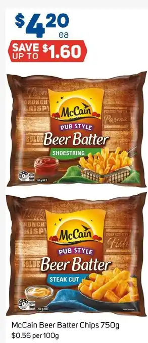 Foodland McCain Beer Batter Chips offer