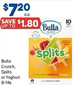 Foodland Bulla Crunch, Splits or Yoghurt 8-14s offer