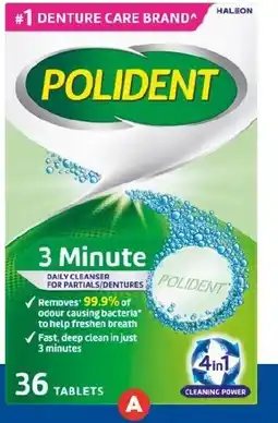 Foodland Polident Denture Cleanser Tablets 36 Pack offer