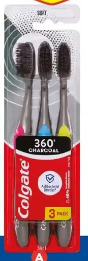 Foodland Colgate 360 Charcoal Toothbrush 3 Pack offer