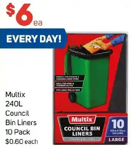 Foodland Multix 240L Council Bin Liners 10 Pack offer