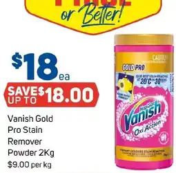 Foodland Vanish Gold Pro Stain Remover Powder offer