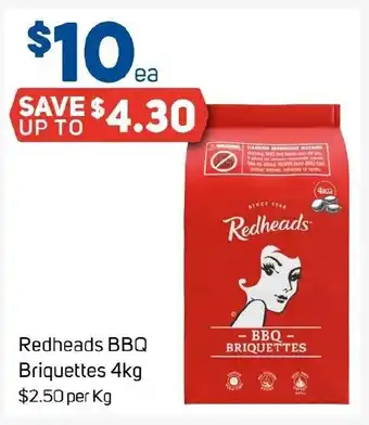 Foodland Redheads BBQ Briquettes offer