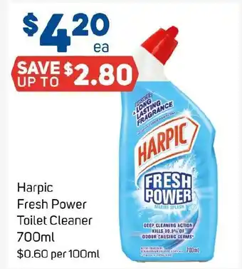 Foodland Harpic Fresh Power Toilet Cleaner offer