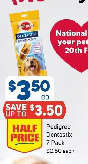 Foodland Pedigree Dentastix 7 Pack offer