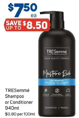 Foodland TRESemmé Shampoo or Conditioner offer