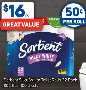 Foodland Sorbent Silky White Toilet Rolls 32 Pack offer