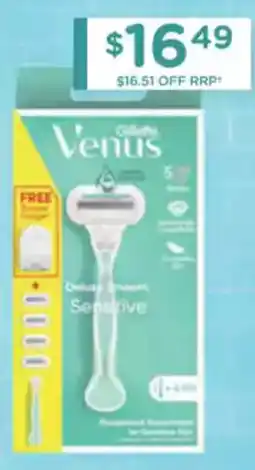 Chemist Warehouse Deluxe Smooth Sensitive Razor +4 Refills offer