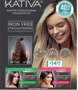 Chemist Warehouse Kativa Hair Straightening Kit Range offer