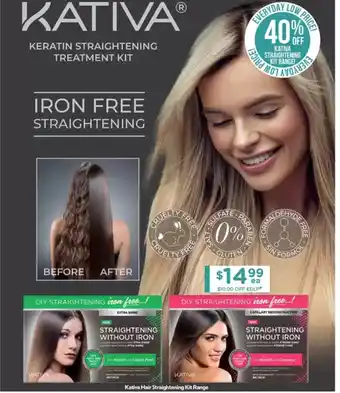 Chemist Warehouse Kativa Hair Straightening Kit Range offer