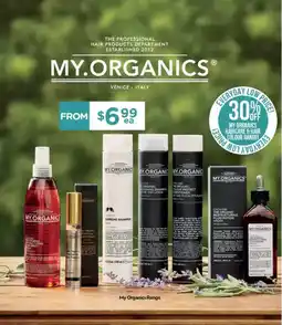 Chemist Warehouse My Organics Range offer