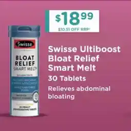 Chemist Warehouse Swisse Ultiboost Bloat Relief Smart Melt offer