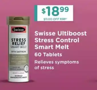 Chemist Warehouse Swisse Ultiboost Stress Control Smart Melt offer