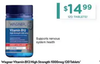 Chemist Warehouse Wagner Vitamin B12 High Strength 1000mcg offer