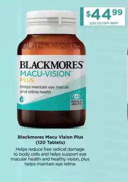 Chemist Warehouse Blackmores Macu Vision Plus offer