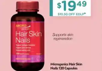 Chemist Warehouse Microgenics Hair Skin Nails offer