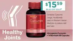 Chemist Warehouse Microgenics Curcumin + Willowbark offer