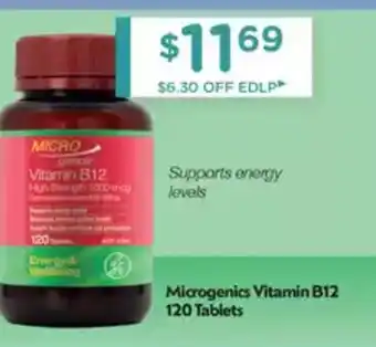 Chemist Warehouse Microgenics Vitamin B12 offer