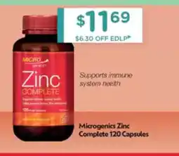 Chemist Warehouse Microgenics Zinc Complete offer