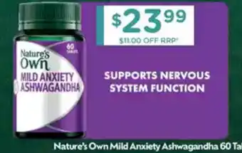 Chemist Warehouse Nature's Own Mild Anxiety Ashwagandha offer