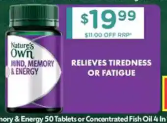 Chemist Warehouse Nature's Own Mind Memory & Energy offer