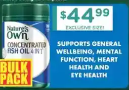 Chemist Warehouse Nature's Own Concentrated Fish Oil 4 In 1 offer