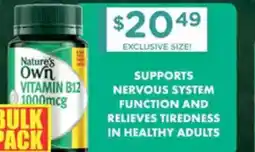 Chemist Warehouse Nature's Own Vitamin B12 1000mcg offer