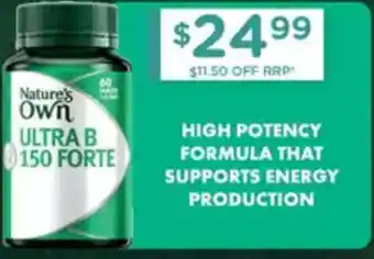 Chemist Warehouse Nature's Own Ultra B 150 Forte offer