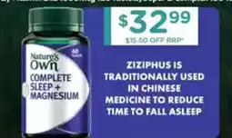 Chemist Warehouse Nature's Own Complete Sleep + Magnesium offer