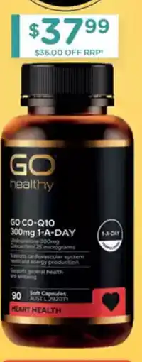 Chemist Warehouse GO CO-Q10 UBIQUINOL 300mg 1-A-DAY offer