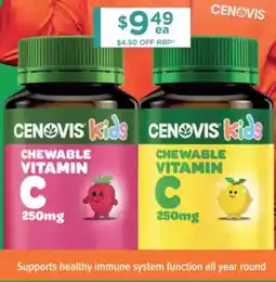 Chemist Warehouse Kids Chewable Vitamin C 250mg Strawberry or Lemonade offer