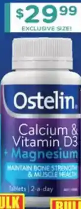 Chemist Warehouse Ostelin Calcium & Vitamin D3 +Magnesium offer