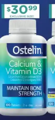 Chemist Warehouse Ostelin Calcium & Vitamin D3 offer