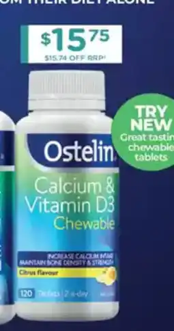 Chemist Warehouse Ostelin Calcium & Vitamin D3 offer