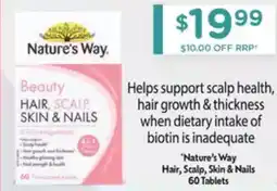 Chemist Warehouse Nature's Way Hair, Scalp, Skin & Nails offer