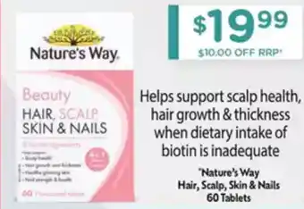 Chemist Warehouse Nature's Way Hair, Scalp, Skin & Nails offer