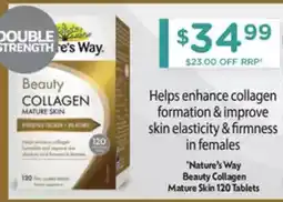 Chemist Warehouse Nature's Way Beauty Collagen Mature Skin offer