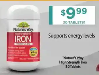 Chemist Warehouse Nature's Way High Strength Iron offer