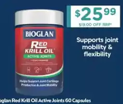 Chemist Warehouse Bioglan Red Krill Oil Active Joints offer